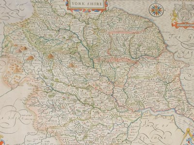 Lot 713 - After Speede. County map of Yorkshire, later...