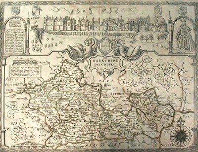 Lot 704 - After Speede. County map of Berkshire, later...