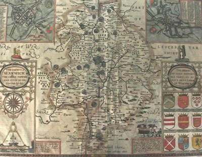 Lot 706 - After Speede. County Map of Warwickshire,...