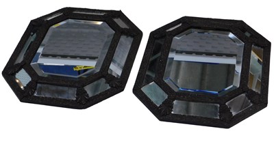 Lot 572 - A pair of Dutch bronzed metal wall mirrors,...