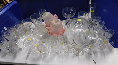 Lot 2242 - Glassware, to include cut glass wine goblets,...