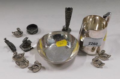 Lot 2260 - A group of place card holders, modelled as...