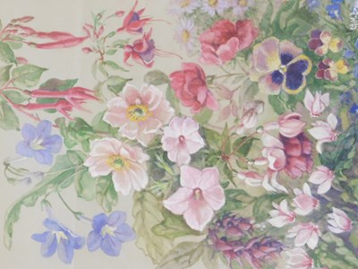 Lot 584 - G.M. Brough. Still life with fuchsias and...