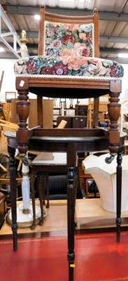 Lot 1550A - An upholstered early 20thC oak dining chair,...
