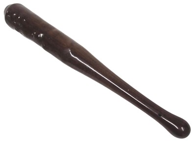 Lot 617 - A hardwood tribal phallus shaped club, with...