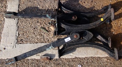 Lot 1647 - A pair of cast iron ends, for a tram seat or...