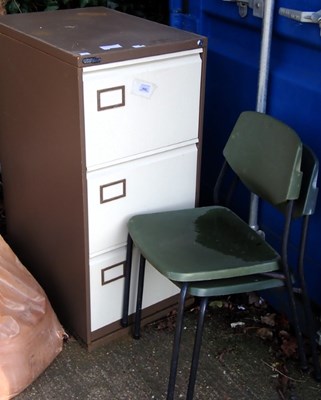 Lot 1652 - A lockable three drawer Ostaline...