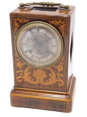 Lot 634 - A late 19thC French carriage clock, in...
