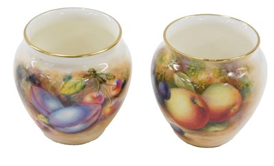 Lot 482 - A pair of Royal Worcester porcelain small...