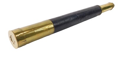 Lot 653 - An early 20thC brass two drawer telescope,...