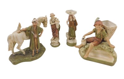 Lot 485 - A Royal Dux ceramic figure of an Arab man with...