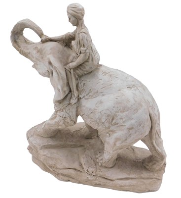 Lot 667 - A heavy composition figure of an Indian...