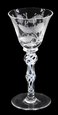 Lot 505 - A replica Jacobite glass, the bowl engraved...