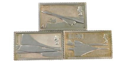 Lot 852 - A set of three silver replicas of the Concord...