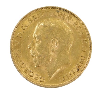 Lot 55 - A George V gold half sovereign, 1912, 4.0g.