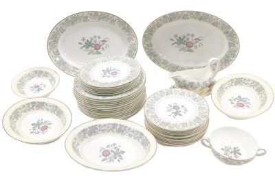 Lot 998 - A Wedgwood Wild Flower pattern part dinner...