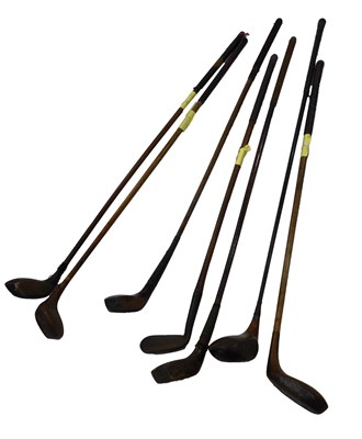 Lot 1008 - A quantity of hickory shafted golf clubs,...