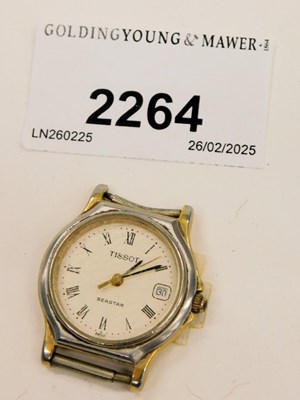 Lot 2264 - A Tissot Seastar lady's watch head, with Roman...
