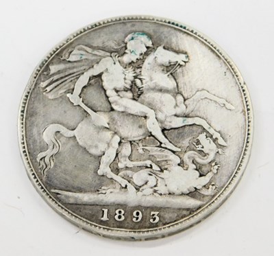 Lot 2266 - A Queen Victoria 1893 silver crown.
