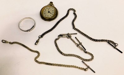 Lot 2278 - A brass cased pocket watch, for Bentima,...