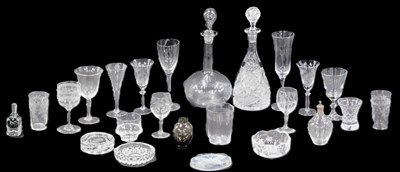 Lot 928 - A group of glassware, to include a cut glass...