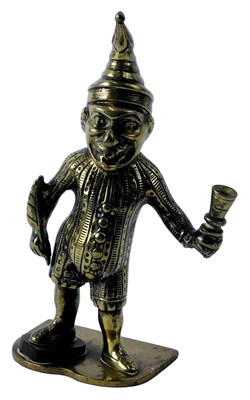 Lot 938 - A 19thC brass figure, modelled as Punch,...