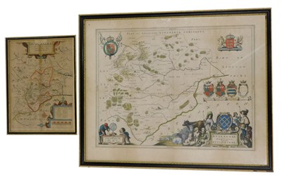 Lot 876 - After Blaeu. Map of Rutland, later coloured,...