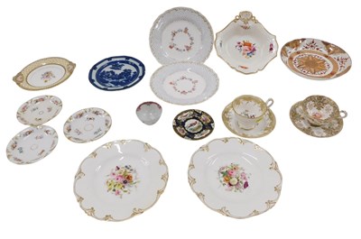 Lot 892 - A collection of 19thC English porcelain, to...
