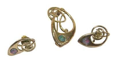 Lot 447 - An Ortak silver and opal brooch, in the manner...