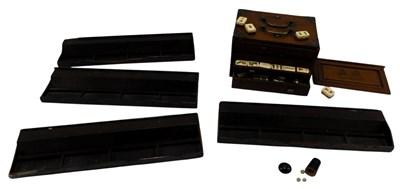 Lot 912 - A Mahjong set, in fitted case, and various...