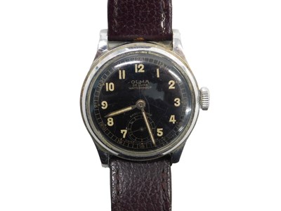 Lot 73 - An Olma gentleman's stainless steel cased...