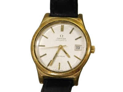 Lot 74 - An Omega gentleman's gold plated wristwatch,...