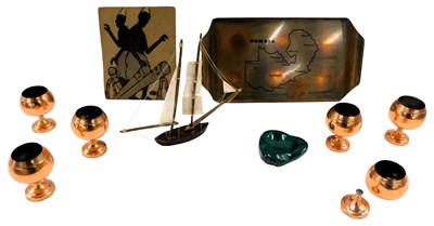 Lot 919 - An African tribal figural picture, signed FF...
