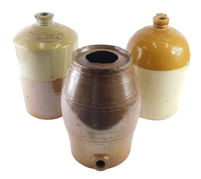 Lot 276 - A stoneware flagon, stamped Reynolds Worcester,...