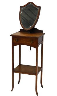 Lot 1088 - An early 19thC mahogany shaving stand, the top...