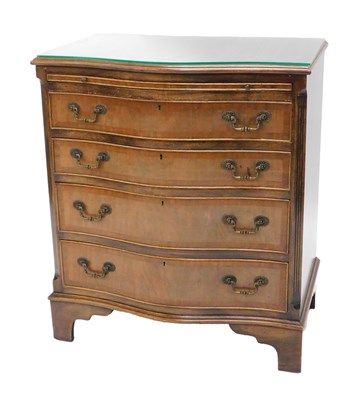 Lot 1092 - A mahogany chest of drawers, in George III...