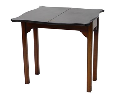 Lot 1094 - A mahogany tea table, the serpentine shaped...