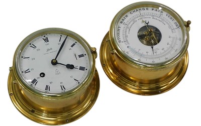 Lot 993 - A Schatz Royal Mariner bulk head clock, with...