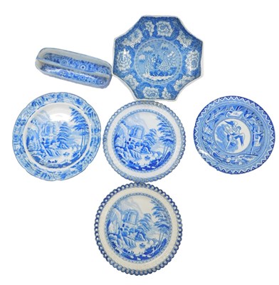 Lot 1012 - A group of early 19thC transfer printed blue...