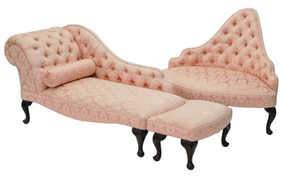 Lot 1116 - A suite of three pieces of furniture, a chaise...