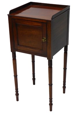 Lot 1125 - A 19thC mahogany pot cupboard, with a...
