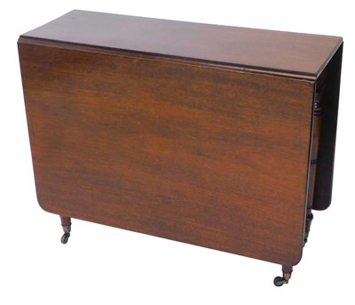 Lot 1189 - A George III mahogany drop leaf table, on...