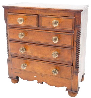 Lot 1190 - A miniature Victorian mahogany chest of...