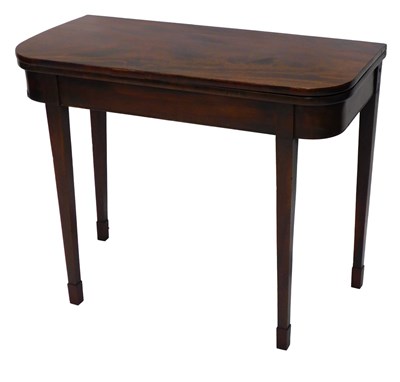 Lot 959 - An early 19thC mahogany tea table, the D...