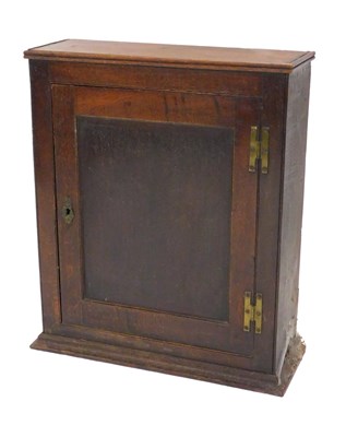 Lot 1143 - A late 18th/early 19thC oak cupboard, with...