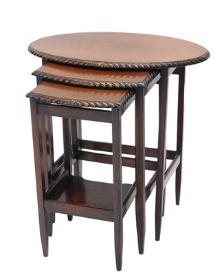 Lot 1158 - A nest of three early 20thC mahogany...