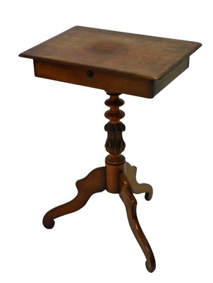 Lot 1169 - A Continental walnut work table, the...