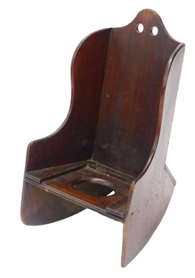Lot 1182 - A 19thC mahogany child's rocking commode chair,...