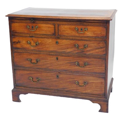 Lot 1183 - A George III mahogany chest of drawers, the...