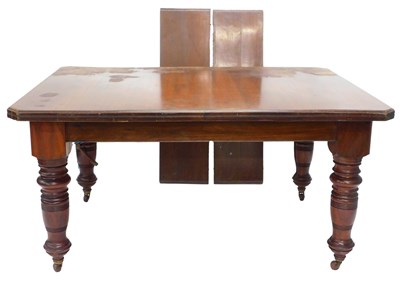 Lot 1225 - A late Victorian walnut extending dining table,...